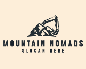 Industrial Mining Excavator logo design