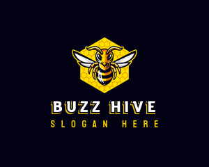 Bee Hornet Sting logo design