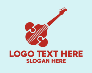 Modern Guitar Symbol Logo