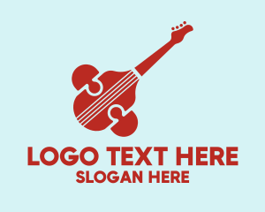 Violin - Modern Guitar Symbol logo design
