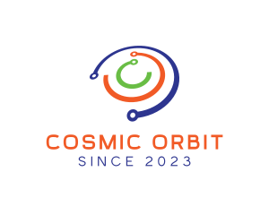 Multicolor Orbit Ring logo design