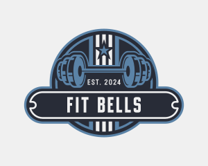 Fitness Barbell Gym logo design