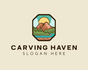 River Mountain Travel logo design