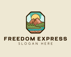 River Mountain Travel logo design