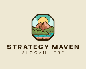 River Mountain Travel logo design