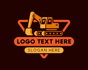 Excavator Digger Heavy Equipment logo