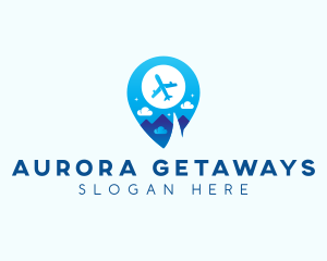 Airplane Travel Getaway logo design