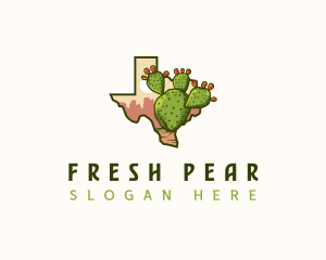 Texas Prickly Pear Cactus logo design