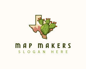 Texas Prickly Pear Cactus logo design