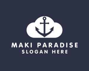 Sailor Anchor Cloud  logo design