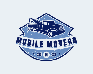 Pickup Tow Truck logo design