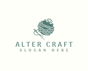 Sewing Needle Yarn logo design