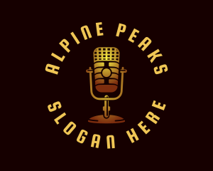 Podcast Radio Microphone logo design