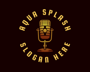 Podcast Radio Microphone logo design