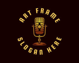 Podcast Radio Microphone logo design