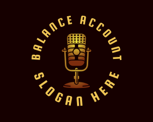 Podcast Radio Microphone logo design