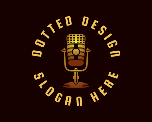 Podcast Radio Microphone logo design