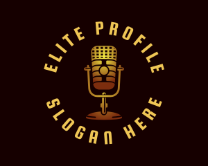 Podcast Radio Microphone logo design