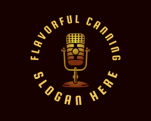 Podcast Radio Microphone logo design