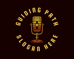 Podcast Radio Microphone logo design