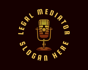 Podcast Radio Microphone logo design