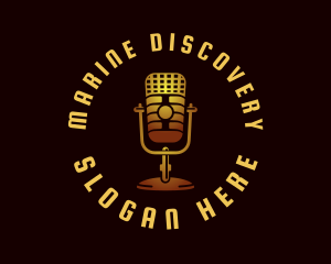 Podcast Radio Microphone logo design