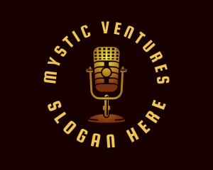 Podcast Radio Microphone logo design