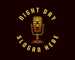 Podcast Radio Microphone logo design