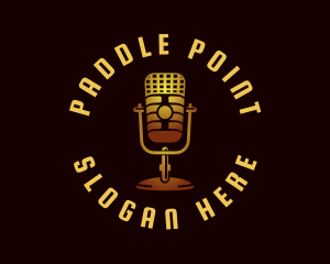 Podcast Radio Microphone logo design