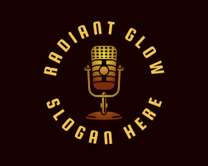 Podcast Radio Microphone logo design