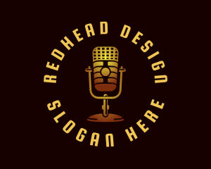 Podcast Radio Microphone logo design