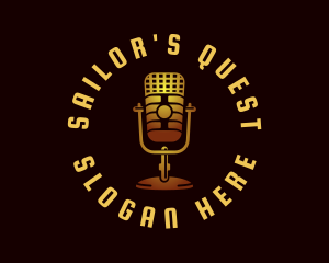 Podcast Radio Microphone logo design