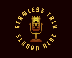 Podcast Radio Microphone logo design