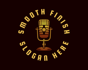 Podcast Radio Microphone logo design