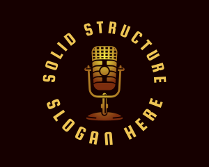 Podcast Radio Microphone logo design