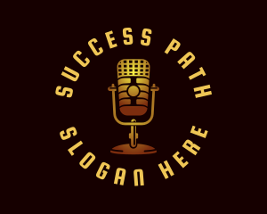 Podcast Radio Microphone logo design