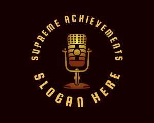 Podcast Radio Microphone logo design