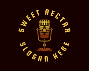 Podcast Radio Microphone logo design