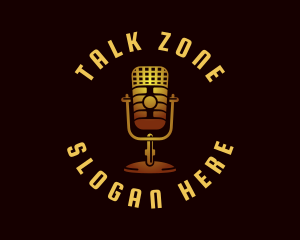 Podcast Radio Microphone logo design