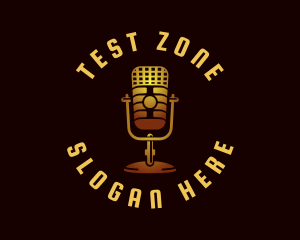 Podcast Radio Microphone logo design