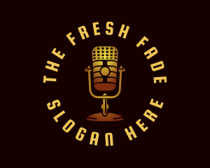 Podcast Radio Microphone logo design