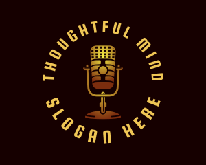 Podcast Radio Microphone logo design