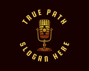 Podcast Radio Microphone logo design