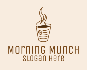 Morning News Coffee Cup logo design