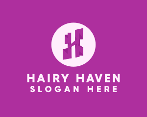 Purple Letter H logo design