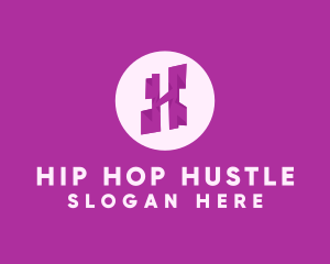 Purple Letter H logo design