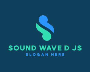 Technology Wave Letter S logo design