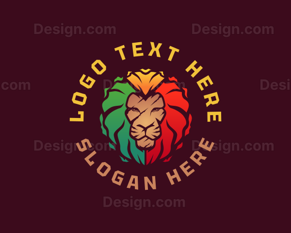 Lion Rasta Reggae Logo