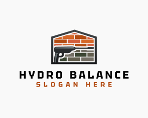 Power Washing Brick Cleaning logo design