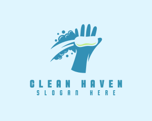 Housekeeping Sanitary Hand Cleaning logo design